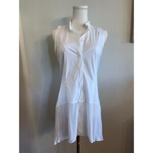 Brunello Cucinelli Women’s Sleeveless Silk Blend Tunic Blouse Medium – White